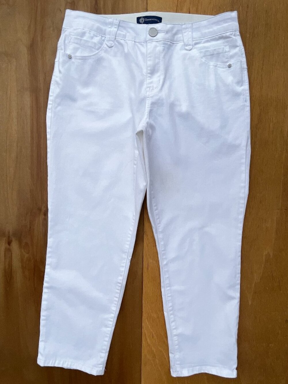 DEMOCRACY AB SOLUTION WIDE LEG JEANS Women’s sz 18W Low Rise White NEW